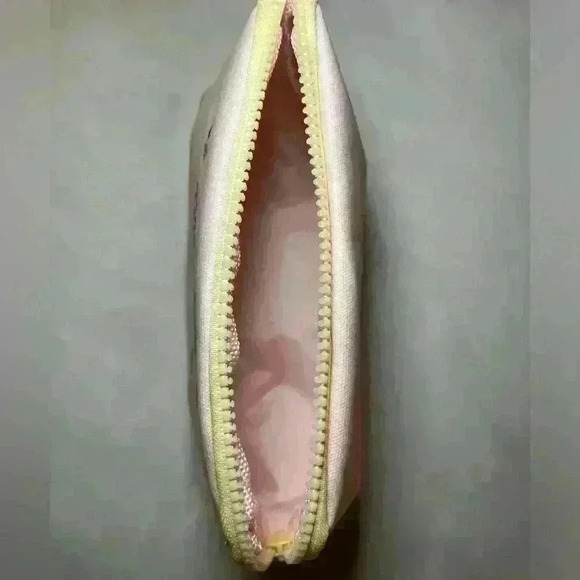 Marc Jacobs Fragrances Pink Yellow Cosmetics Pouch Clutch Bag NIB Bee Butterfly - Picture 2 of 4